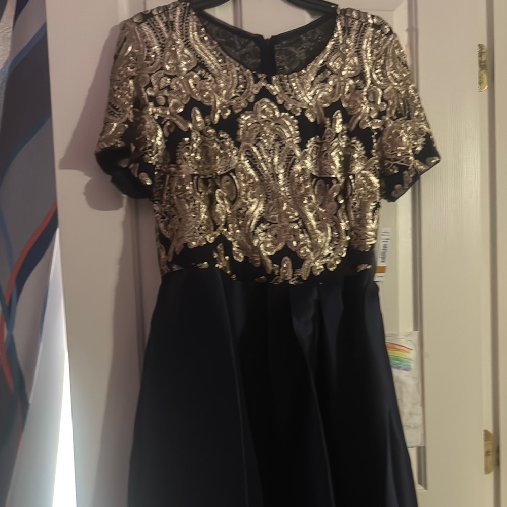 R & M Richards Midnight High-Low Skirt